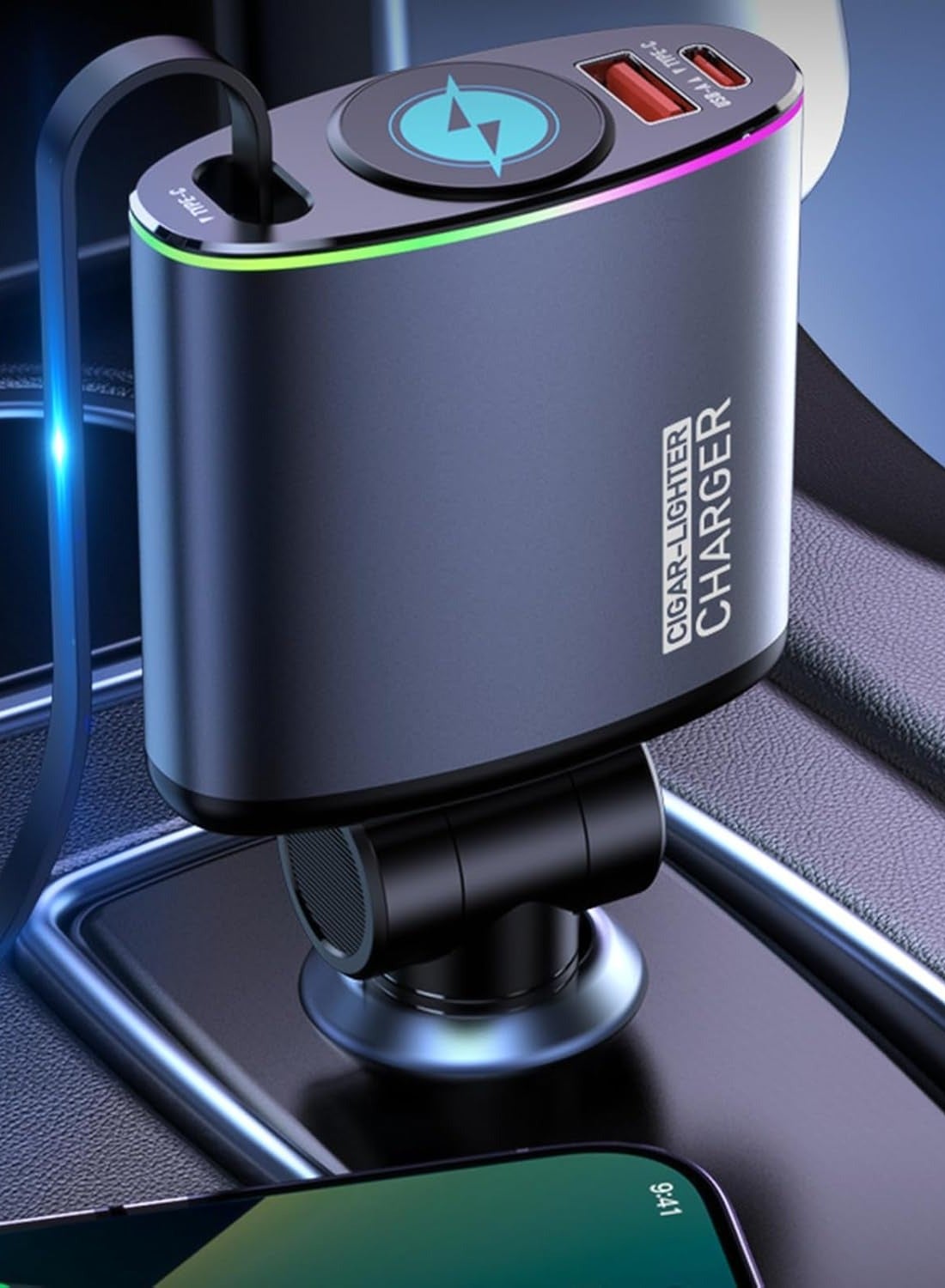 Fast Charge Car Charger B12 60W (1xUSB-C + 1xUSB-A) 85