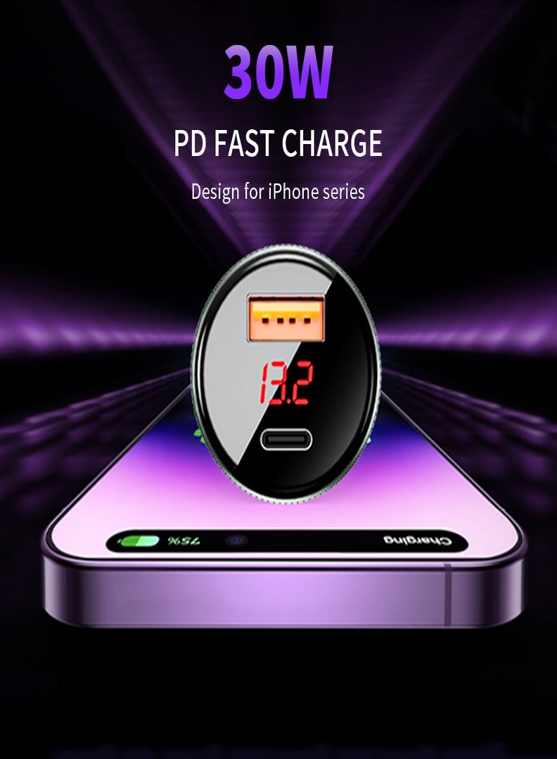 Fast Charge Car Charger B12 60W (1xUSB-C + 1xUSB-A) 82