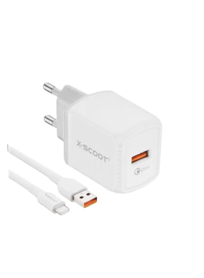 Fast Charge Car Charger B12 60W (1xUSB-C + 1xUSB-A) 123