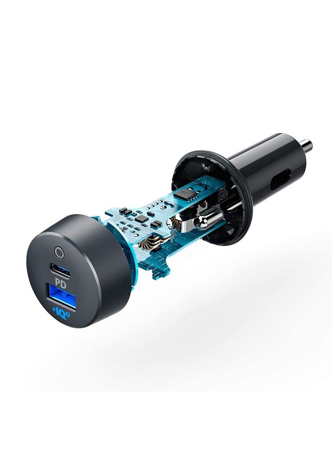 Fast Charge Car Charger B12 60W (1xUSB-C + 1xUSB-A) 77