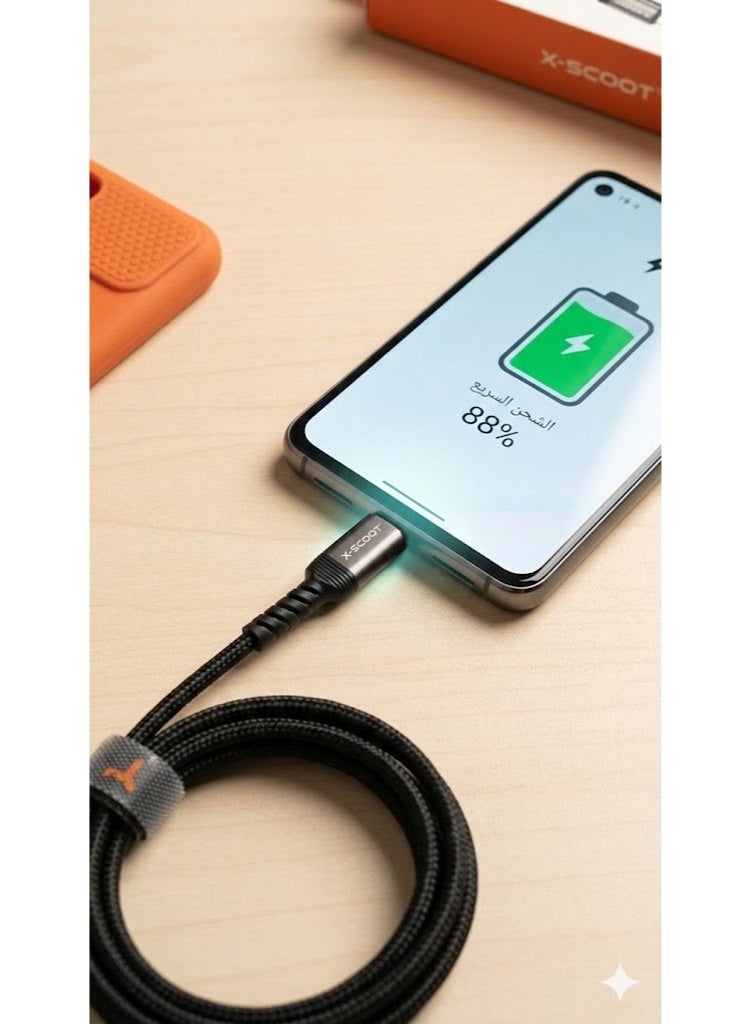 Acefast cable MFI USB Type C - Lightning 1.2m, 30W, 3A black (C3-01 ) Black 86