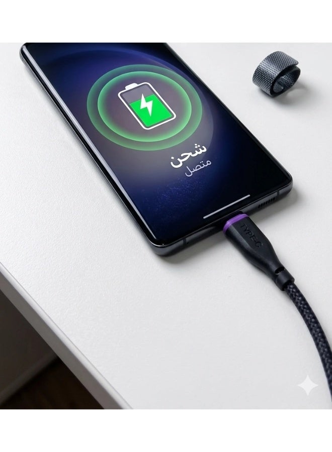 Acefast cable MFI USB Type C - Lightning 1.2m, 30W, 3A black (C3-01 ) Black 105