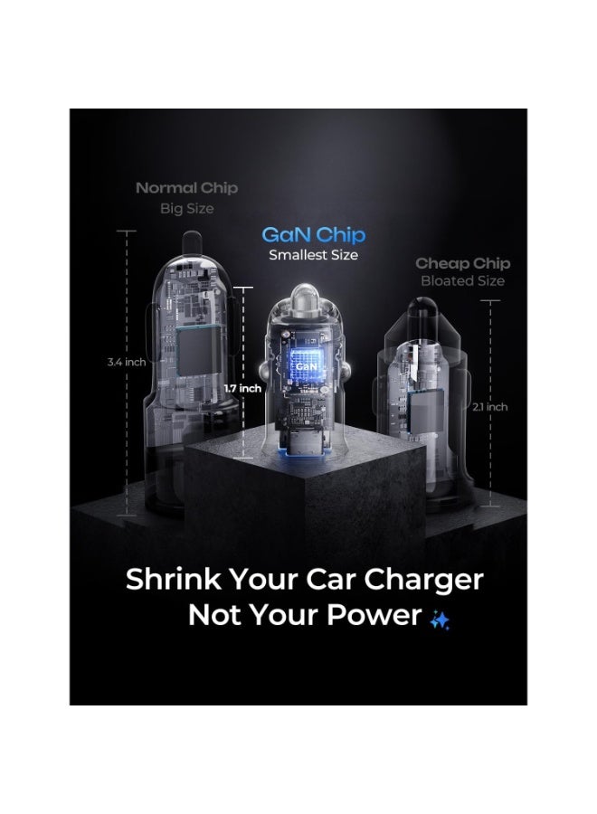 Fast Charge Car Charger B12 60W (1xUSB-C + 1xUSB-A) 71