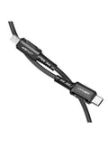 Acefast cable MFI USB Type C - Lightning 1.2m, 30W, 3A black (C3-01 ) Black