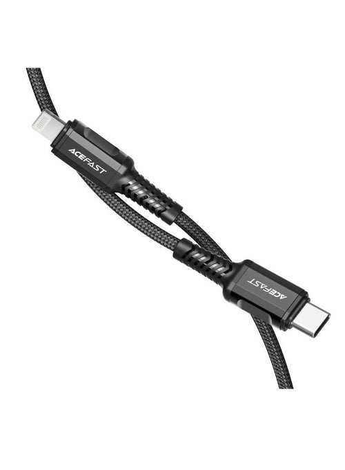 Acefast cable MFI USB Type C - Lightning 1.2m, 30W, 3A black (C3-01 ) Black