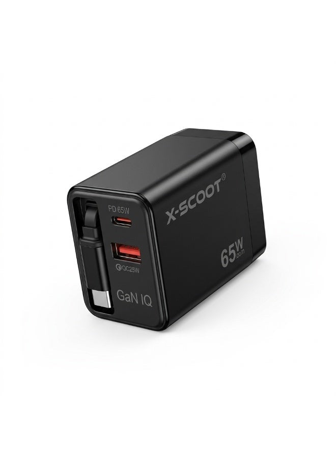 10000 mAh 22.5W LED Display Battery Status Monitoring Power Bank 3-Output External Battery Pack black 3