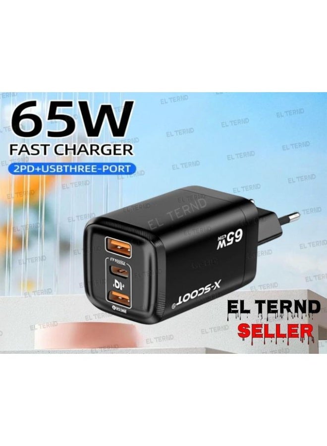 Fast Charge Car Charger B12 60W (1xUSB-C + 1xUSB-A) 134