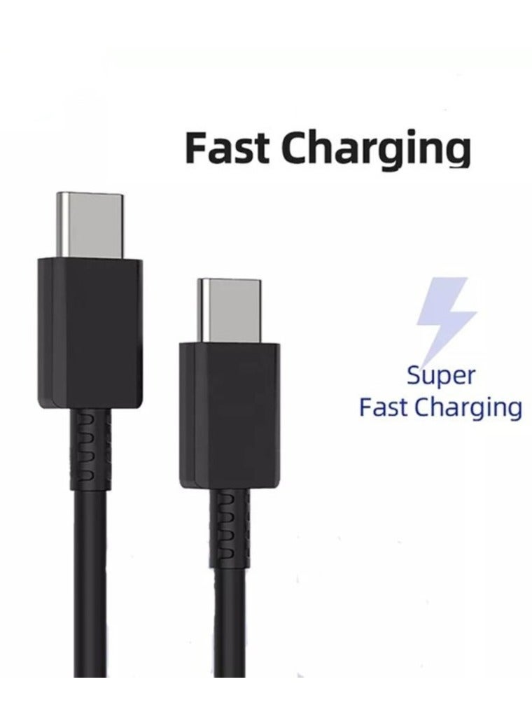 25w Pd Fast Charging Cable Data Usb C To Usb C Black 3