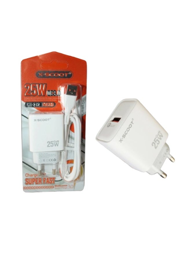 Fast Charge Car Charger B12 60W (1xUSB-C + 1xUSB-A) 145