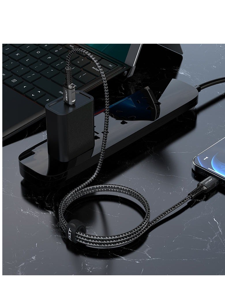 Acefast cable MFI USB Type C - Lightning 1.2m, 30W, 3A black (C3-01 ) Black 5